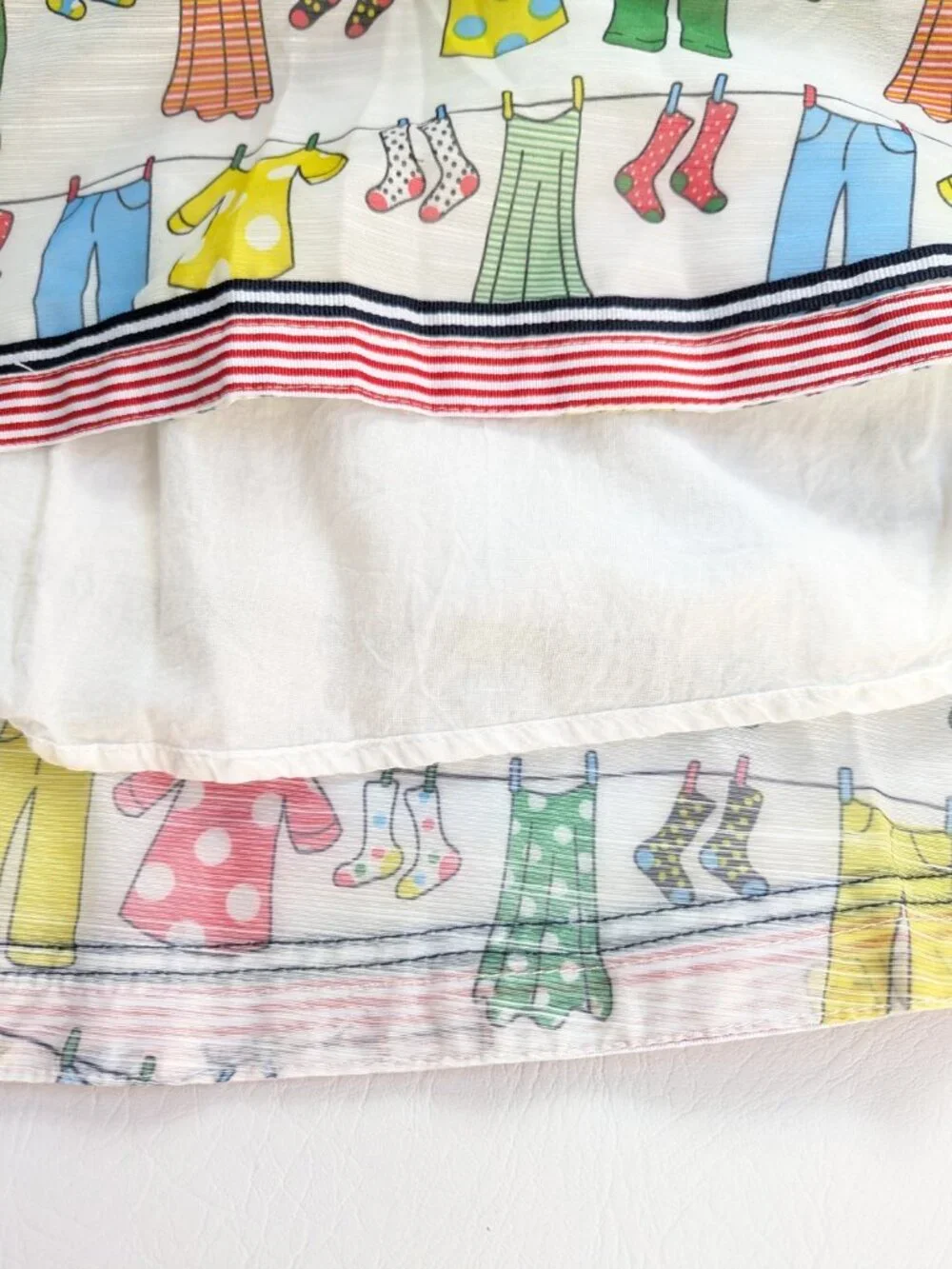 Girls Sundress Novelty Clothesline Print Size 160cm 10-12 yrs Whimsical Retro
